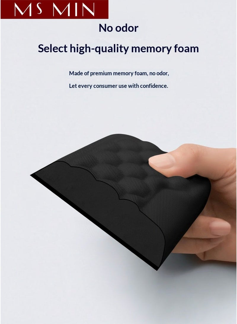 MS MIN Ergonomic Keyboard Wrist Rest & Mouse Wrist Support Set, PU Memory Foam Non-Slip Wrist Pads for Typing Comfort & Pain Relief, Home & Office Use (Black) - Image 3